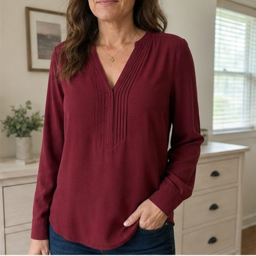 Rust Puff Sleeve Top - Picture 2 of 6